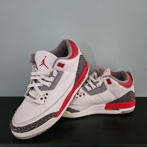 Jordan 3 Retro Fire Red 7Y 8.5 Womens